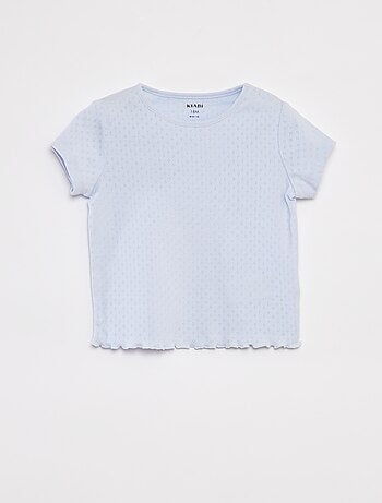 Pigiama in pointelle t-shirt + shorts - 2 pezzi