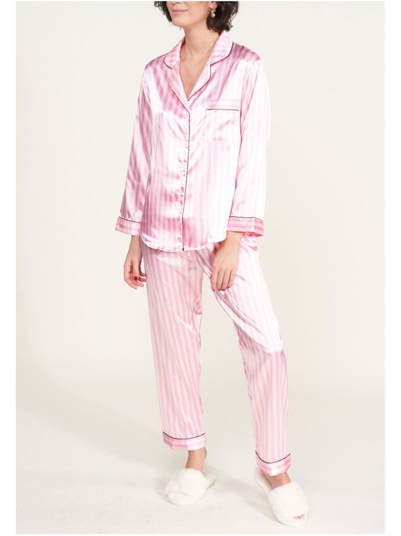Pigiama in raso fluido Kebello Rosa - Kiabi