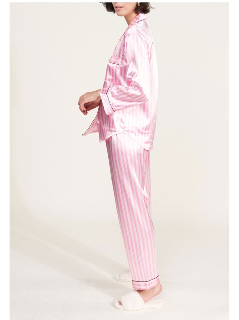 Pigiama in raso fluido Kebello Rosa - Kiabi