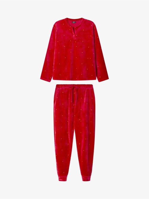 Pigiama in tessuto pile elastico - Kiabi