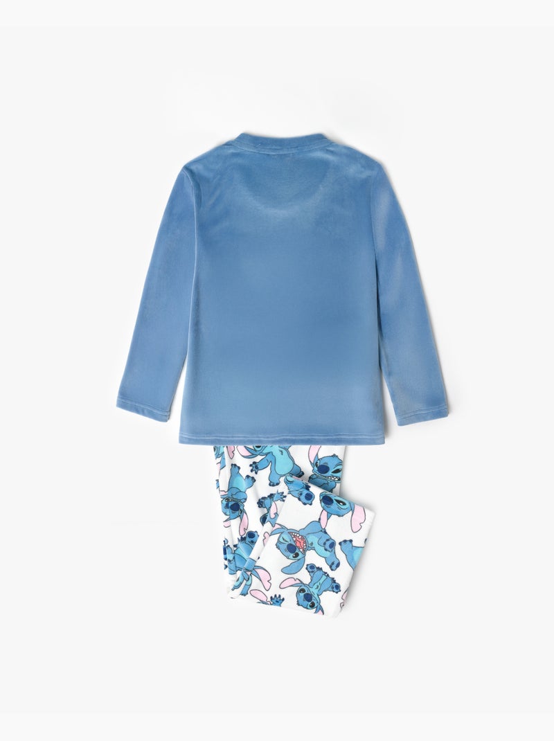 Pigiama in velluto a maniche lunghe DISNEY Alice per bambine Blu - Kiabi