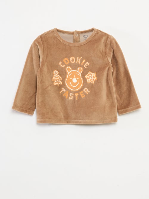 Pigiama in velluto completo t-shirt + pantaloni - 2 tasche - Kiabi