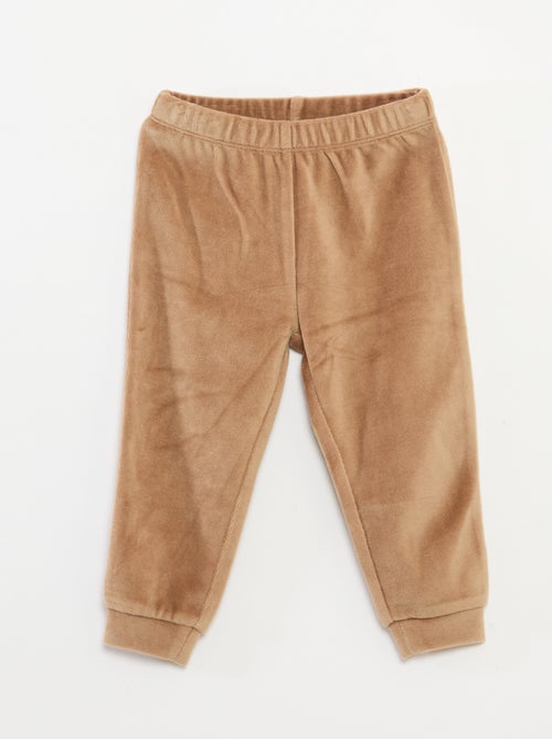 Pigiama in velluto completo t-shirt + pantaloni - 2 tasche - Kiabi