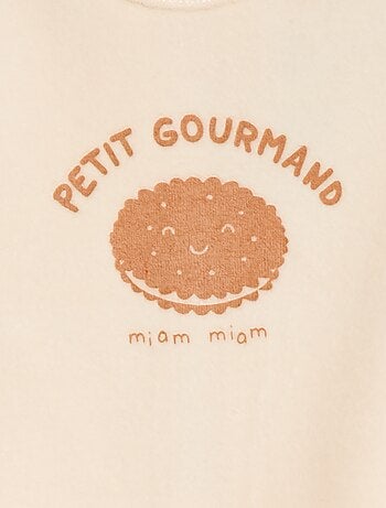 Pigiama in velluto con piedini e animazione sul davanti