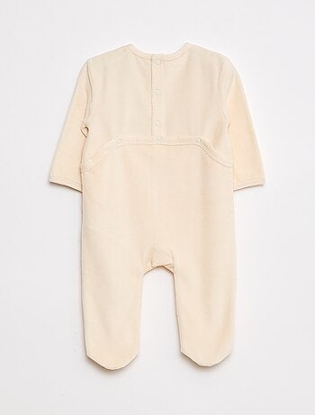 Pigiama in velluto con piedini e animazione sul davanti