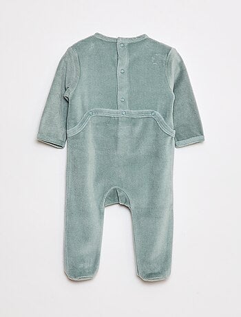 Pigiama in velluto con piedini e animazione sul davanti