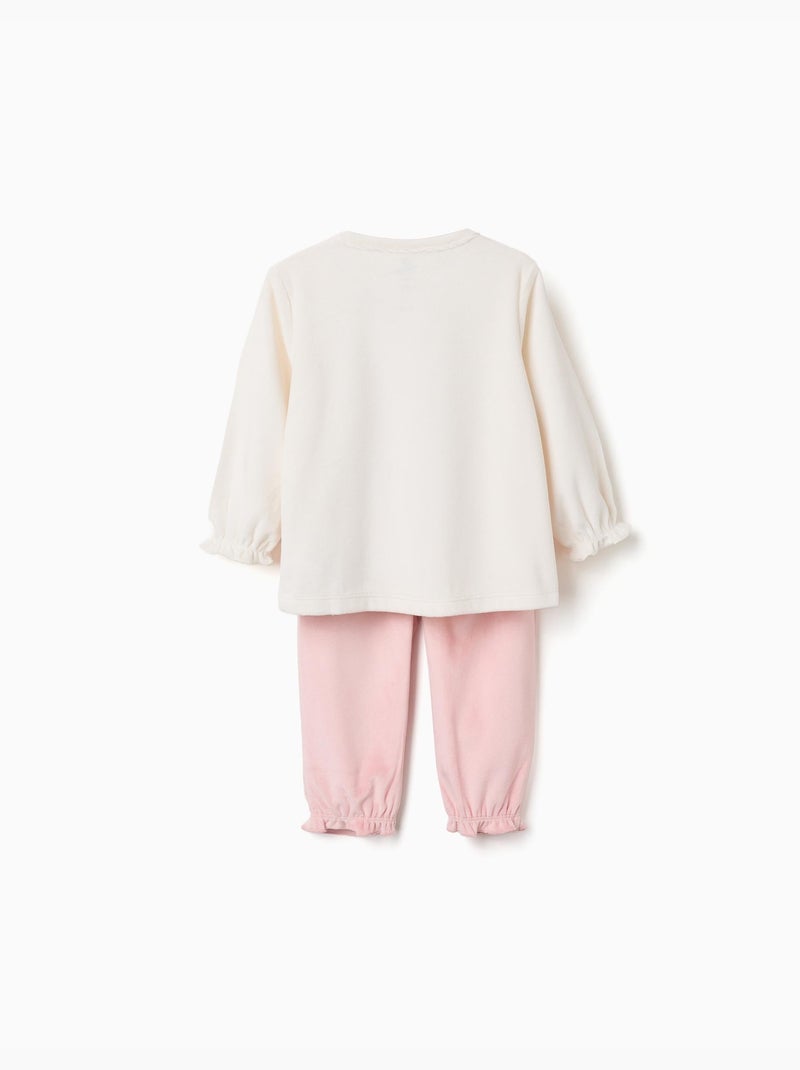 Pigiama in velluto con stampa stitch Beige chiaro - Kiabi
