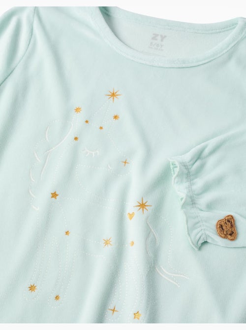 Pigiama in velluto con unicorno che si illumina al buio - Kiabi Pigiama in velluto con unicorno che si illumina al buio - Kiabi