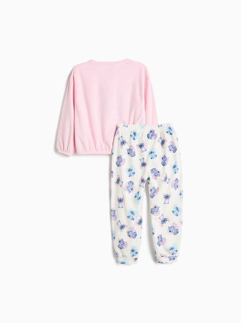 Pigiama in velluto « stitch » ©disney, mo fashion Rosa - Kiabi