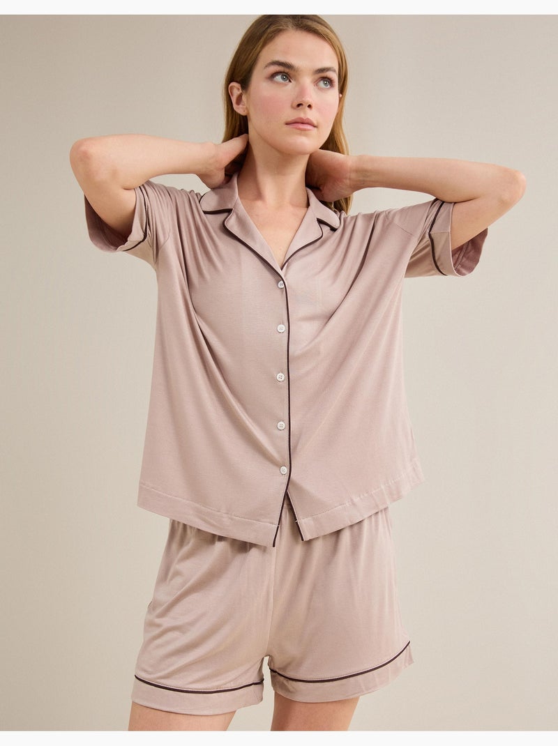 Pigiama in viscosa, mo fashion Beige - Kiabi