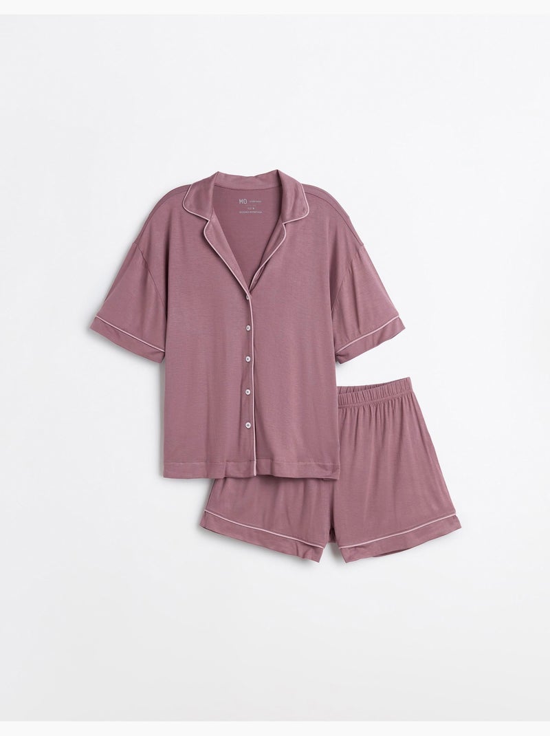 Pigiama in viscosa, mo fashion Rosa - Kiabi