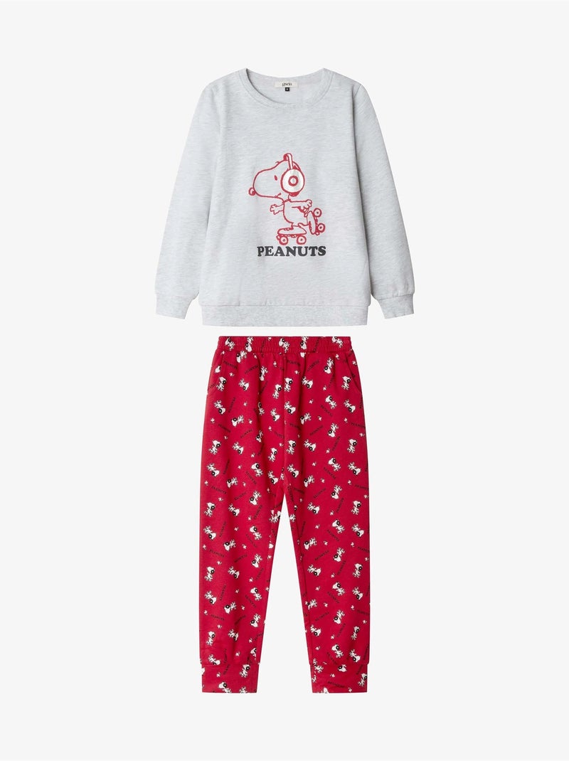 Pigiama infantile unisex con stampa di snoopy Grigio melangiato - Kiabi
