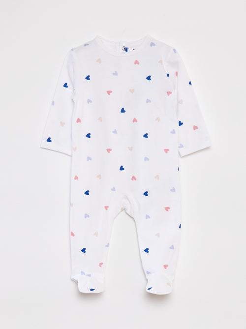 Pigiama intero con piedini a fantasia - Kiabi