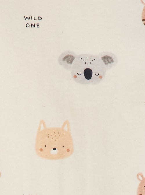 Pigiama intero con piedini a fantasia - Kiabi