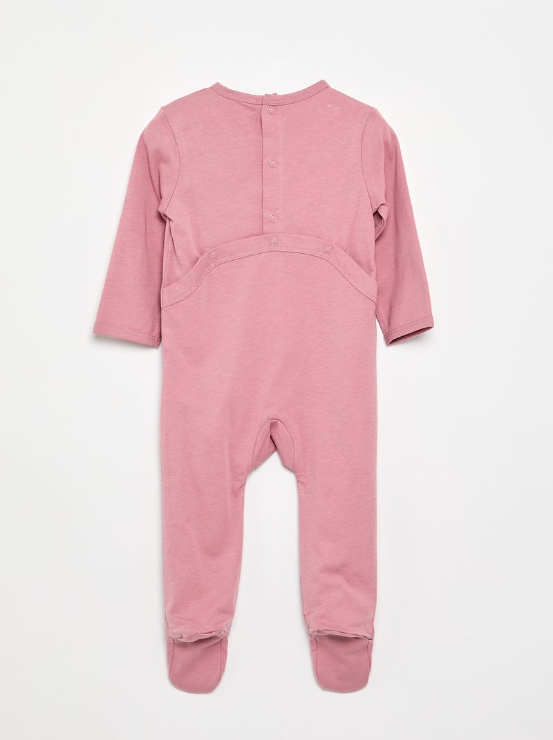 Pigiama intero con piedini Rosa - Kiabi