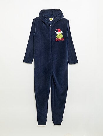Pigiama intero "Grinch" in pile - Natale