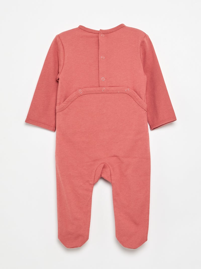 Pigiama intero in jersey di cotone Rosa - Kiabi