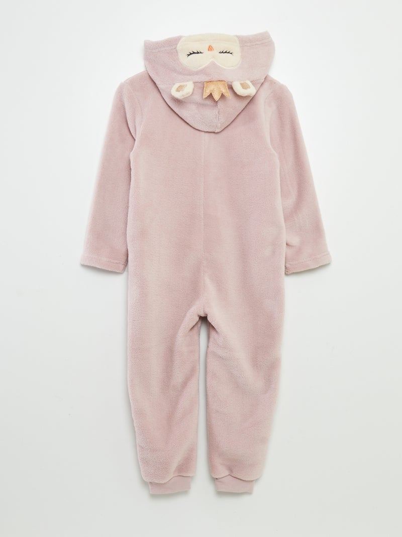 Pigiama intero in pile 'gufo' ROSA - Kiabi