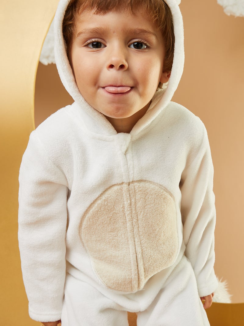 Pigiama intero in pile 'orso' BIANCO - Kiabi