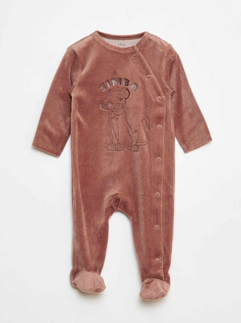 Pigiama intero in velluto 'Simba' 'Disney' Marrone - Kiabi