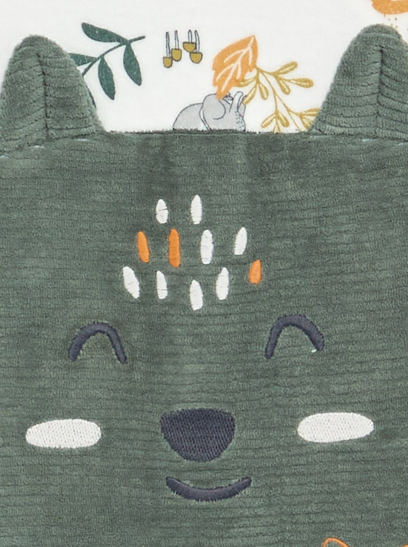 Pigiama intero \'Petit Béguin\' bimateriale Verde - Kiabi