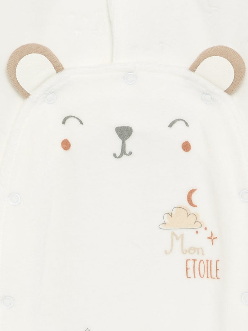 Pigiama intero "Petit Béguin" con animazione Bianco - Kiabi