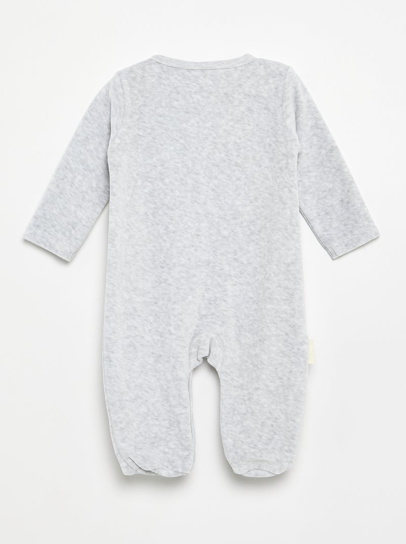 Pigiama intero 'Petit Béguin' in velluto Grigio - Kiabi