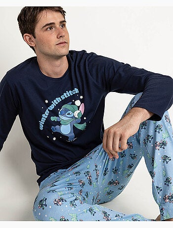 Pigiama invernale a maniche lunghe da uomo DISNEY con cuciture