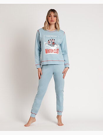 Pigiama invernale da donna a maniche lunghe in peluche DISNEY
