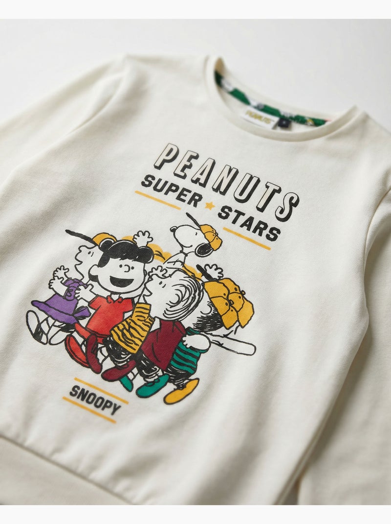 Pigiama invernale sportivo a maniche lunghe per bambine PEANUTS Ecru - Kiabi