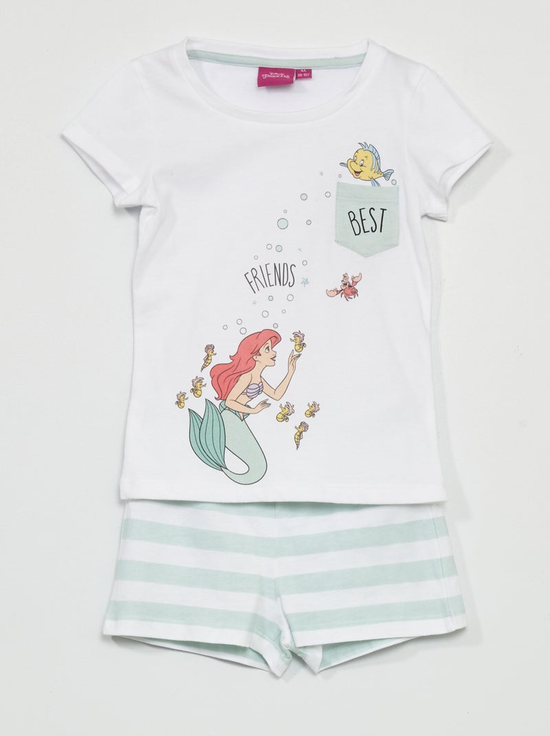 Pigiama 'La Sirenetta' di 'Disney' 2 pezzi bianco/verde - Kiabi
