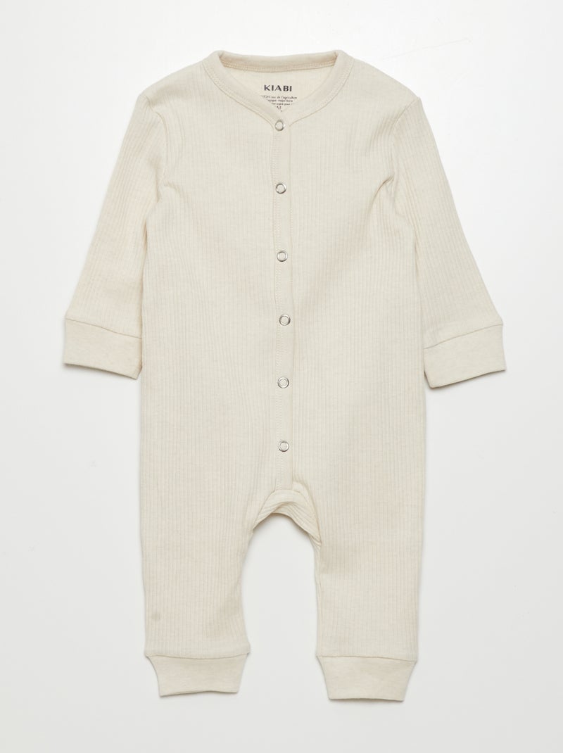 Pigiama leggero a costine BEIGE - Kiabi
