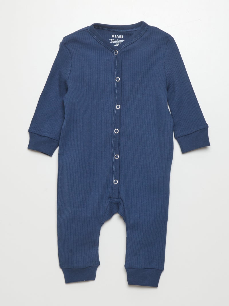 Pigiama leggero a costine BLU - Kiabi