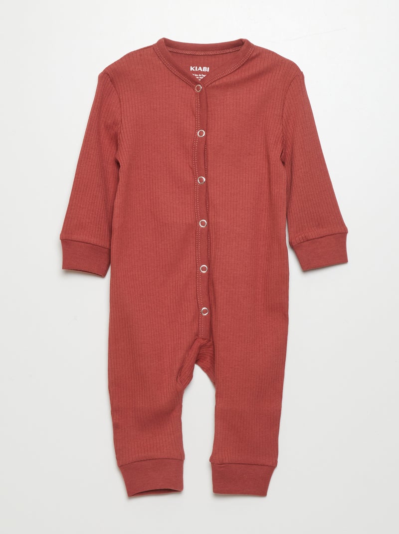 Pigiama leggero a costine ROSSO - Kiabi