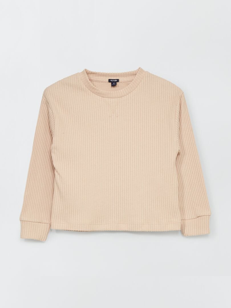 Pigiama lungo - 2 pezzi - beige BEIGE - Kiabi