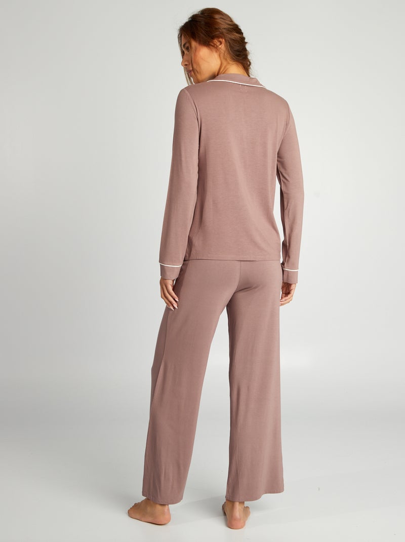 Pigiama lungo - 2 pezzi VIOLA - Kiabi