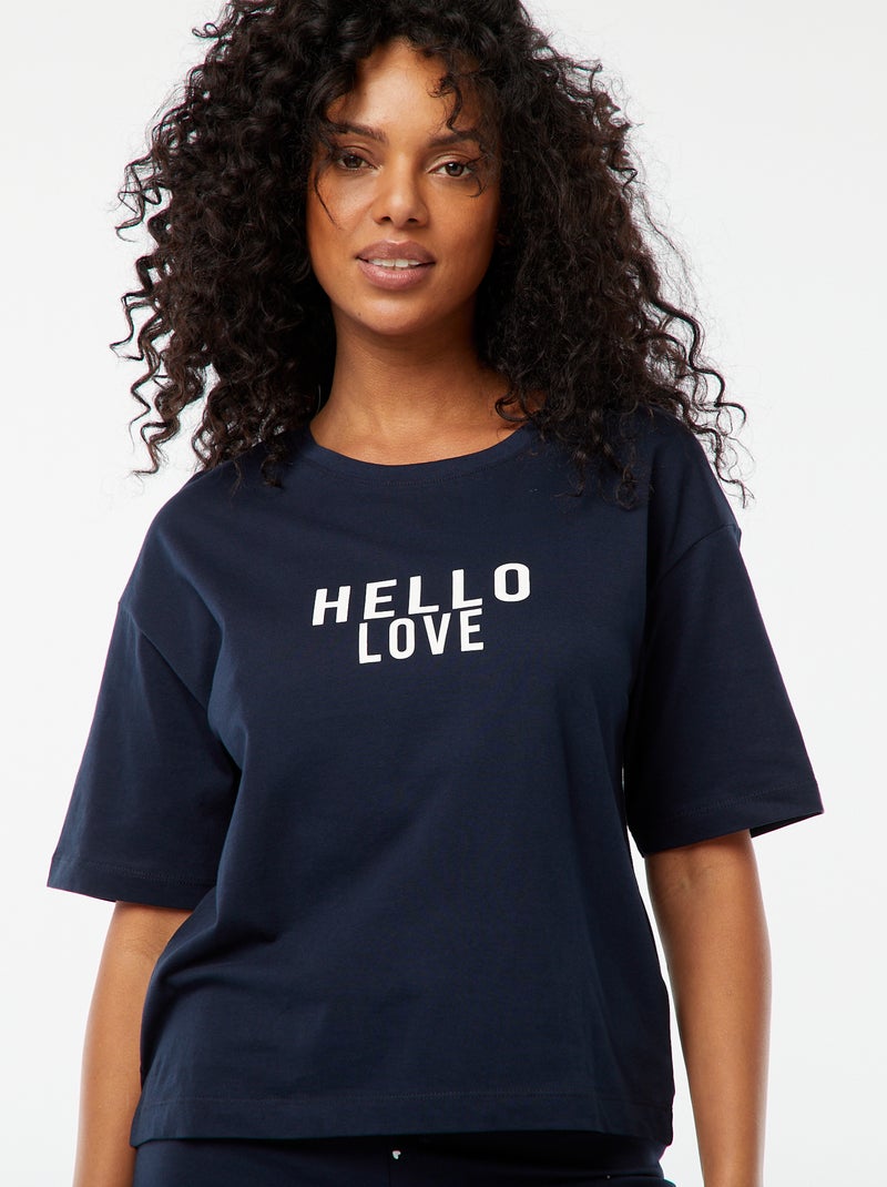 Pigiama lungo - Set 2 pezzi BLU - Kiabi