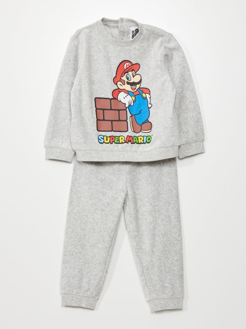 Pigiama lungo - Stampa 'Mario' - 2 pezzi BLU - Kiabi