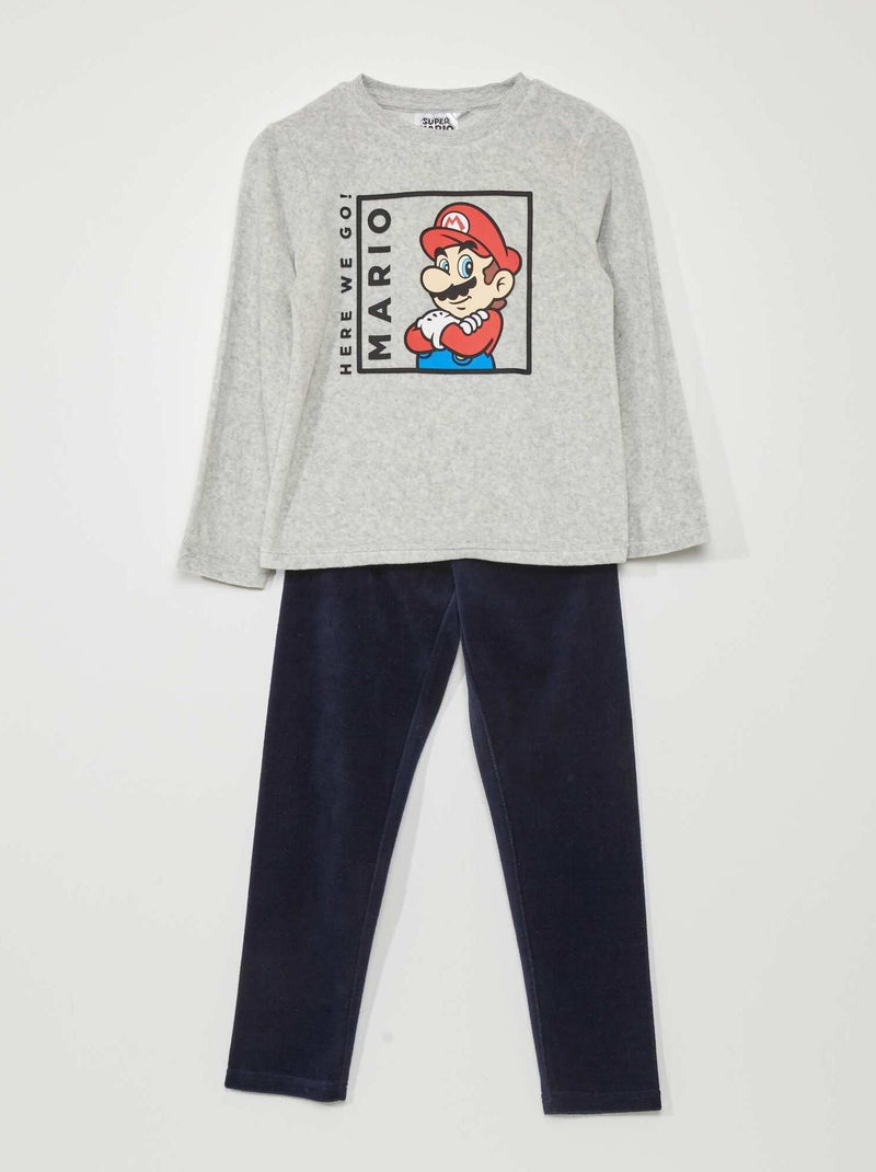Pigiama lungo - 'Super Mario' - 2 pezzi GRIGIO - Kiabi