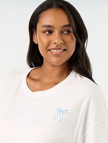 Pigiama lungo 2 pezzi a righe