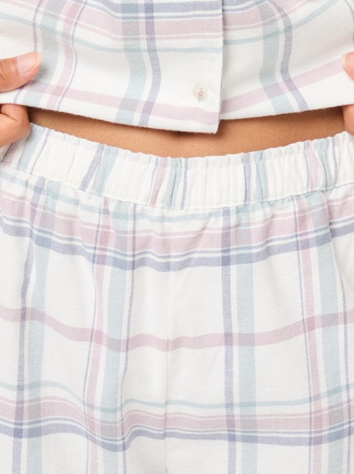 Pigiama lungo 2 pezzi camicia + pantaloni - 2 pezzi - Kiabi