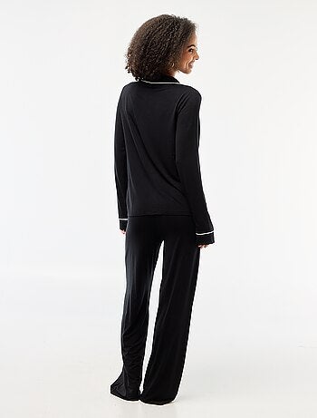 Pigiama lungo 2 pezzi camicia + pantaloni - 2 pezzi