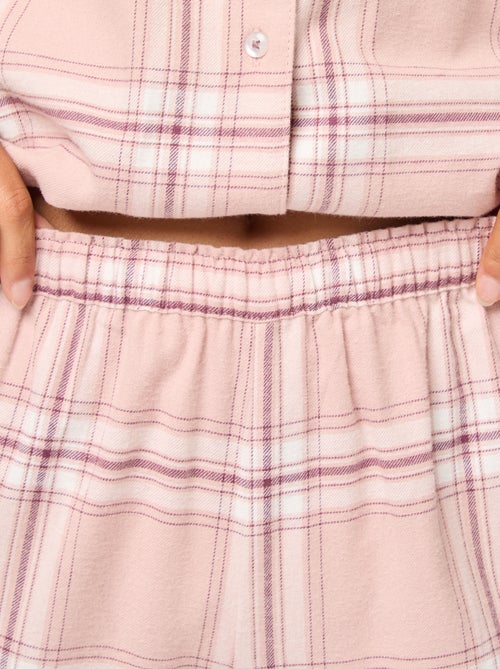 Pigiama lungo 2 pezzi camicia + pantaloni - 2 pezzi - Kiabi