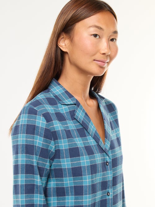 Pigiama lungo 2 pezzi camicia + pantaloni - 2 pezzi - Kiabi