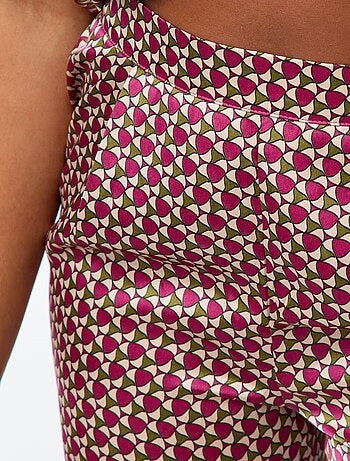 Pigiama lungo 2 pezzi camicia + pantaloni con motivo - 2 pezzi