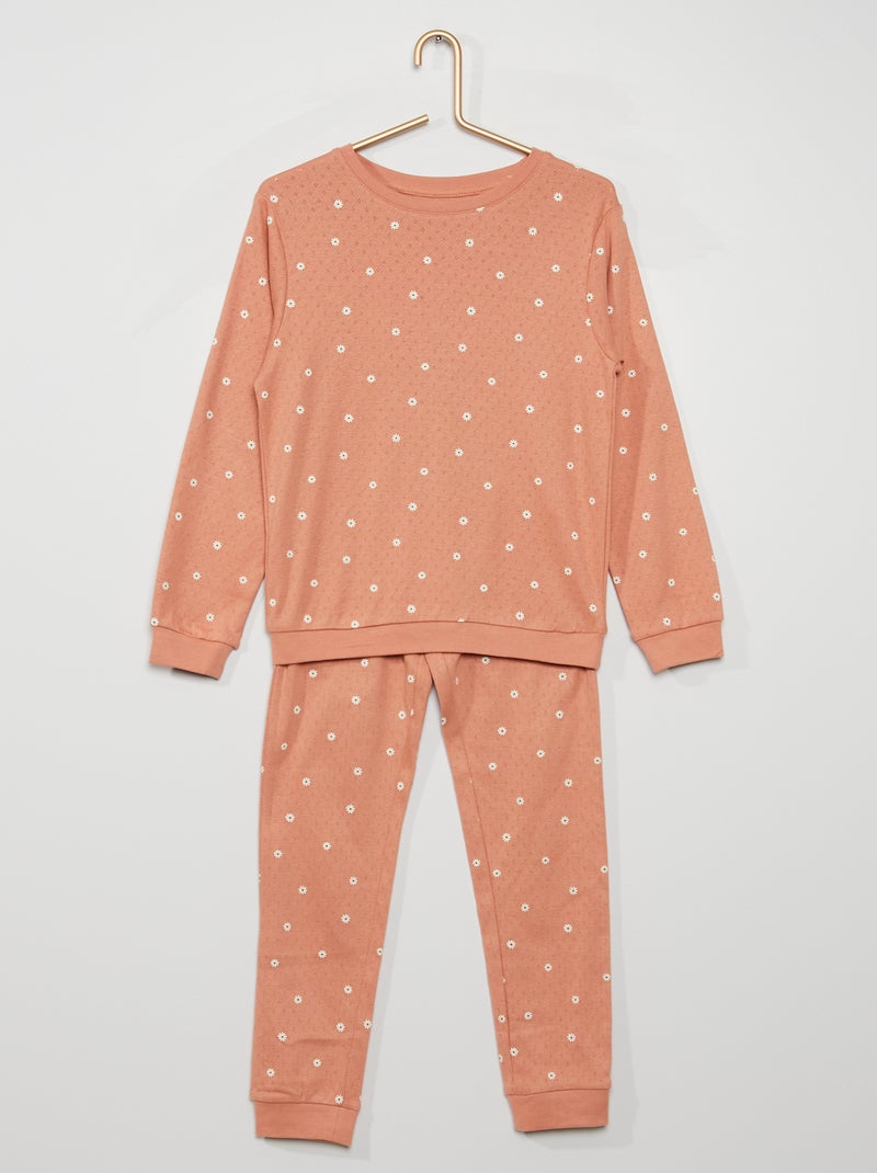 Pigiama lungo 2 pezzi ROSSO - Kiabi