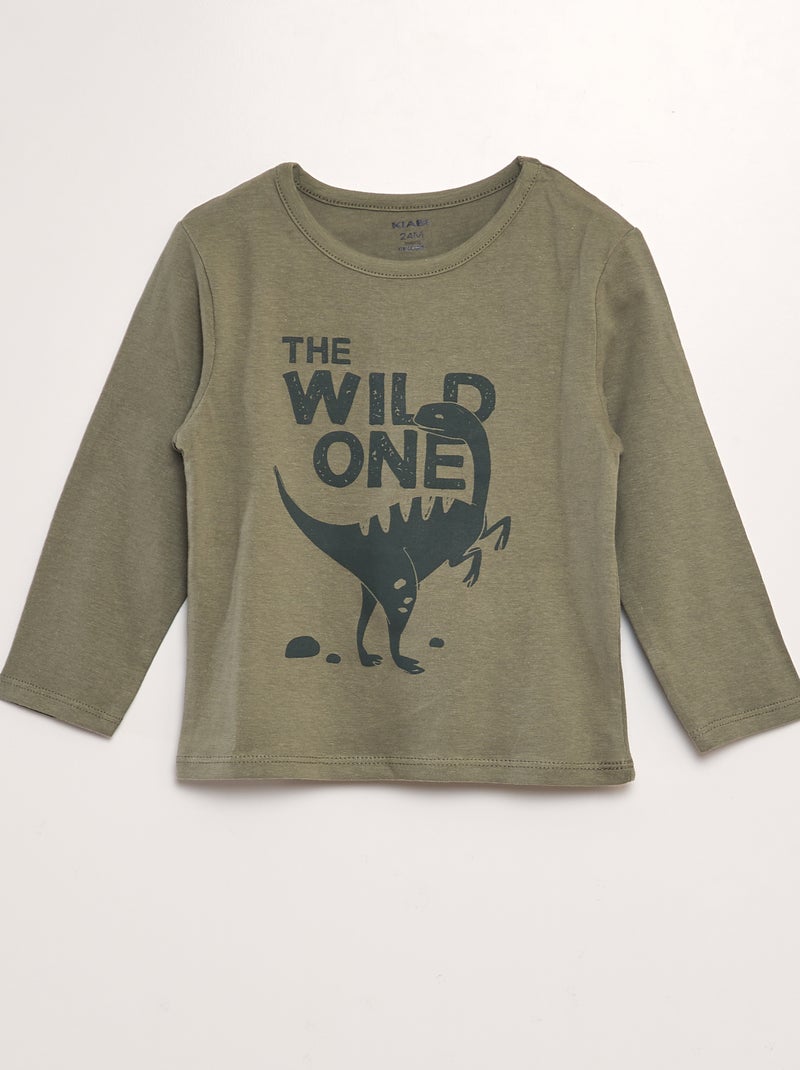 Pigiama lungo 2 pezzi stampato VERDE - Kiabi