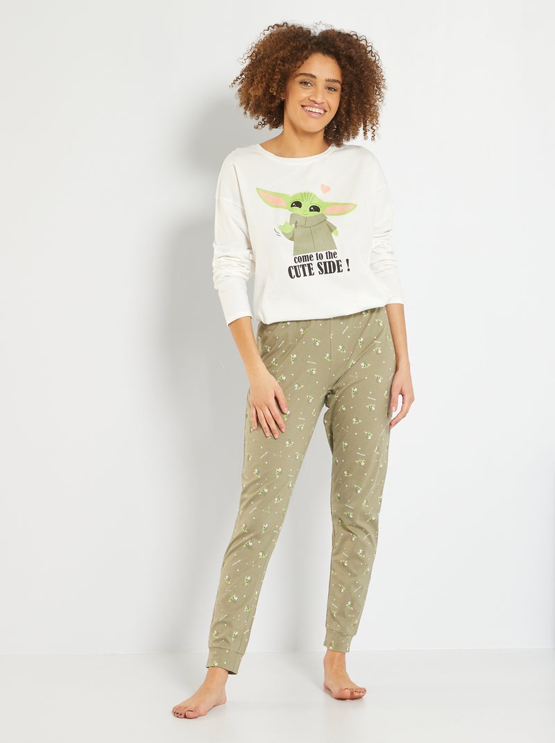 Pigiama lungo 'baby Yoda' BIANCO - Kiabi