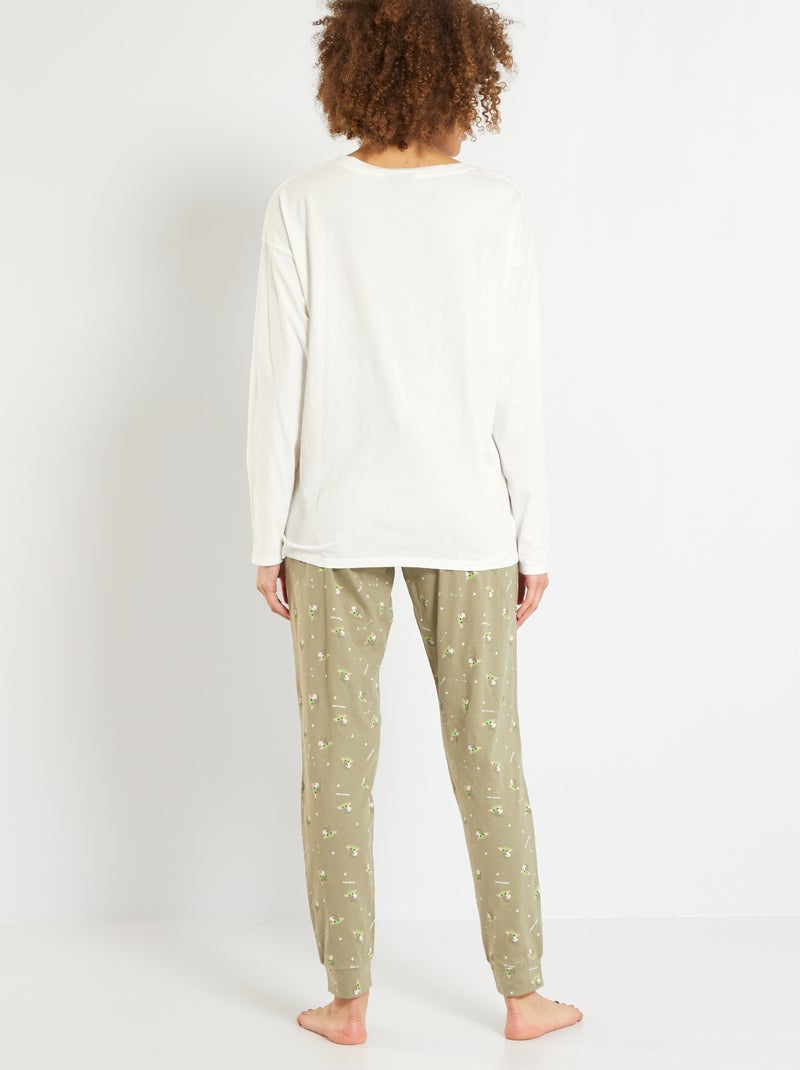 Pigiama lungo 'baby Yoda' BIANCO Kiabi