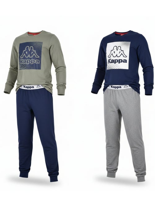 Pigiama Lungo Bambino Confezione da 2 Cotone Logo Omini Girocollo Manica Lunga KAPPA - Kiabi Pigiama Lungo Bambino Confezione da 2 Cotone Logo Omini Girocollo Manica Lunga KAPPA - Kiabi